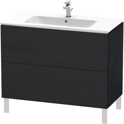 Duravit LC662701616 - Duravit L-Cube 40 1/8" Wall Mount Two Drawer Single Vanity Cabinet In Black Oak, Sink Sold Separately