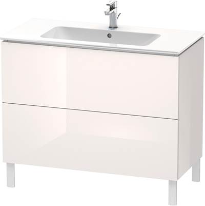 Duravit LC662702222 - Duravit L-Cube 40 1/8" Wall Mount Two Drawer Single Vanity Cabinet In High Gloss White, Sink Sold Separately