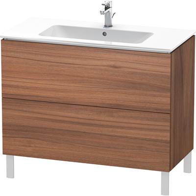 Duravit LC662707979 - Duravit L-Cube 40 1/8" Wall Mount Two Drawer Single Vanity Cabinet In Natural Walnut, Sink Sold Separately