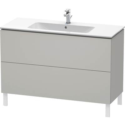 Duravit LC662800707 - Duravit L-Cube 48" Wall Mount Two Drawer Single Vanity Cabinet In Matte Concrete Gray, Sink Sold Separately