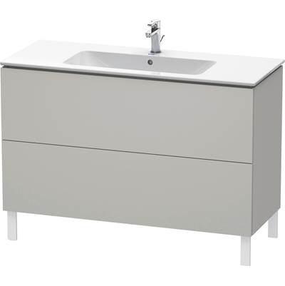 Duravit LC662800707 - Duravit L-Cube 48" Wall Mount Two Drawer Single Vanity Cabinet In Matte Concrete Gray, Sink Sold Separately