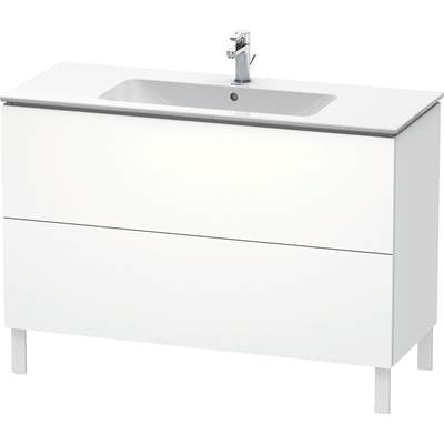 Duravit LC662801818 - Duravit L-Cube 48" Wall Mount Two Drawer Single Vanity Cabinet In Matte White, Sink Sold Separately