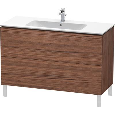Duravit LC662802121 - Duravit L-Cube 48" Wall Mount Two Drawer Single Vanity Cabinet In Dark Walnut, Sink Sold Separately