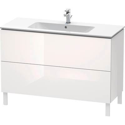 Duravit LC662802222 - Duravit L-Cube 48" Wall Mount Two Drawer Single Vanity Cabinet In High Gloss White, Sink Sold Separately