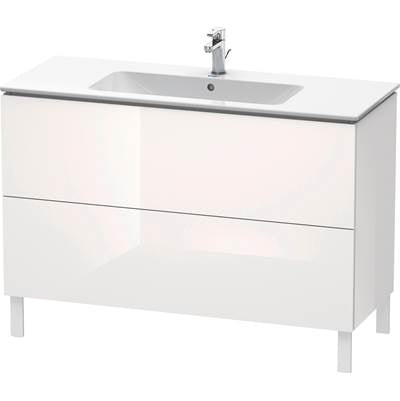 Duravit LC662802222 - Duravit L-Cube 48" Wall Mount Two Drawer Single Vanity Cabinet In High Gloss White, Sink Sold Separately