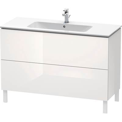 Duravit LC662808585 - Duravit L-Cube 48" Wall Mount Two Drawer Single Vanity Cabinet In High Gloss White, Sink Sold Separately