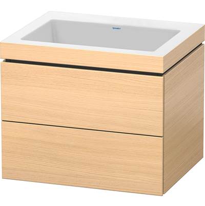 Duravit LC6926N7171 - Duravit L-Cube 23 5/8" Wall Mount Two Drawer C-Bonded Single Vanity In Mediterranean Oak, Including Cabinet And