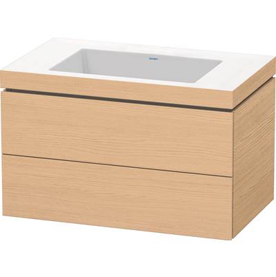 Duravit LC6927N3030 - Duravit L-Cube 31 1/2" Wall Mount Two Drawer C-Bonded Single Vanity In Natural Oak, Including Cabinet And