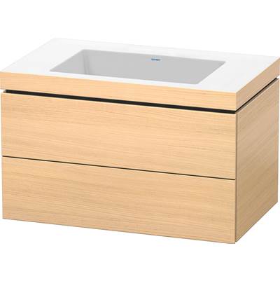 Duravit LC6927N7171 - Duravit L-Cube 31 1/2" Wall Mount Two Drawer C-Bonded Single Vanity In Mediterranean Oak, Including Cabinet And