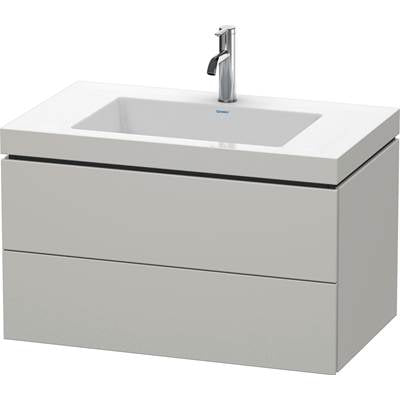 Duravit LC6927O0707 - Duravit L-Cube 31 1/2" Wall Mount Two Drawer C-Bonded Single Vanity In Matte Concrete Gray, Including Cabinet And Single Hole Sink