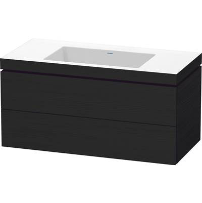 Duravit LC6928N1616 - Duravit L-Cube 39 3/8" Wall Mount Two Drawer C-Bonded Single Vanity In Black Oak, Including Cabinet And