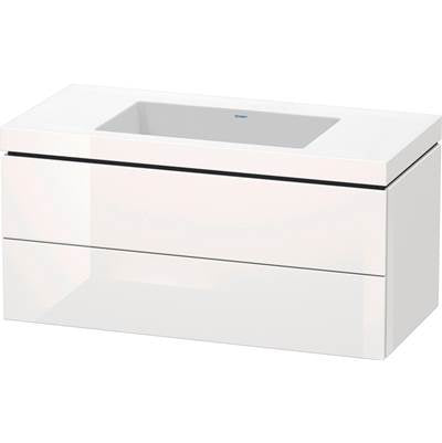 Duravit LC6928N2222 - Duravit L-Cube 39 3/8" Wall Mount Two Drawer C-Bonded Single Vanity In High Gloss White, Including Cabinet And