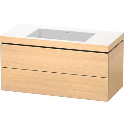 Duravit LC6928N7171 - Duravit L-Cube 39 3/8" Wall Mount Two Drawer C-Bonded Single Vanity In Mediterranean Oak, Including Cabinet And