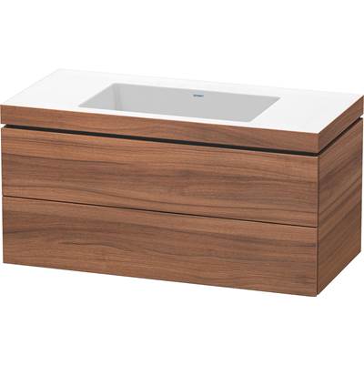 Duravit LC6928N7979 - Duravit L-Cube 39 3/8" Wall Mount Two Drawer C-Bonded Single Vanity In Natural Walnut, Including Cabinet And
