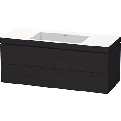 Duravit LC6929N1616 - Duravit L-Cube 47 1/4" Wall Mount Two Drawer C-Bonded Single Vanity In Black Oak, Including Cabinet And