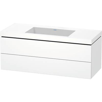 Duravit LC6929N1818 - Duravit L-Cube 47 1/4" Wall Mount Two Drawer C-Bonded Single Vanity In Matte White, Including Cabinet And