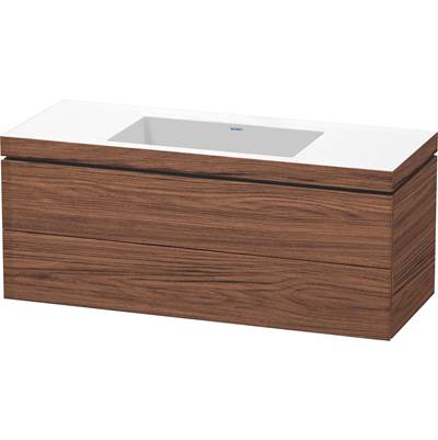 Duravit LC6929N2121 - Duravit L-Cube 47 1/4" Wall Mount Two Drawer C-Bonded Single Vanity In Dark Walnut, Including Cabinet And