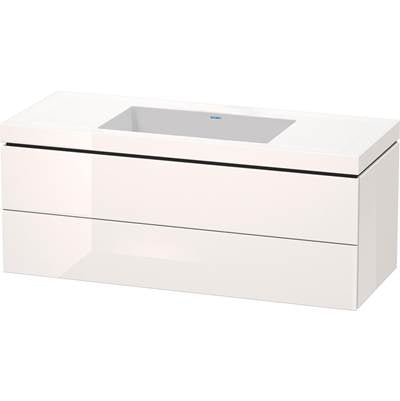 Duravit LC6929N2222 - Duravit L-Cube 47 1/4" Wall Mount Two Drawer C-Bonded Single Vanity In High Gloss White, Including Cabinet And