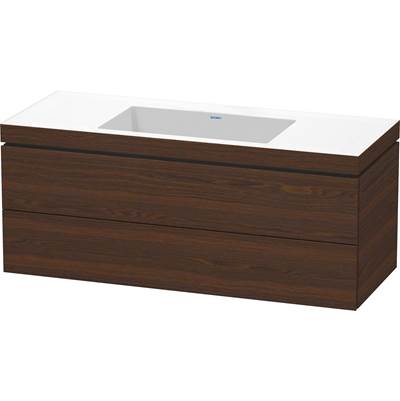 Duravit LC6929N6969 - Duravit L-Cube 47 1/4" Wall Mount Two Drawer C-Bonded Single Vanity In Brushed Walnut, Including Cabinet And