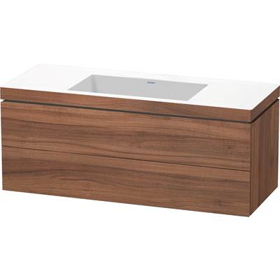 Duravit LC6929N7979 - Duravit L-Cube 47 1/4" Wall Mount Two Drawer C-Bonded Single Vanity In Natural Walnut, Including Cabinet And