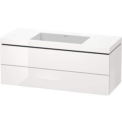 Duravit LC6929N8585 - Duravit L-Cube 47 1/4" Wall Mount Two Drawer C-Bonded Single Vanity In High Gloss White, Including Cabinet And