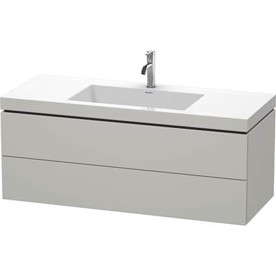 Duravit LC6929O0707 - Duravit L-Cube 47 1/4" Wall Mount Two Drawer C-Bonded Single Vanity In Matte Concrete Gray, Including Cabinet And Single Hole Sink
