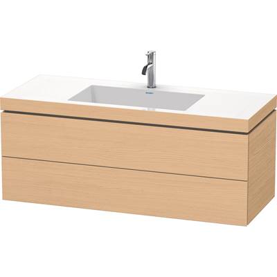 Duravit LC6929O3030 - Duravit L-Cube 47 1/4" Wall Mount Two Drawer C-Bonded Single Vanity In Natural Oak, Including Cabinet And Single Hole Sink