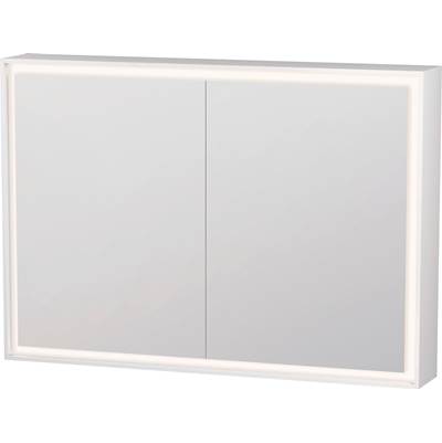 Duravit LC7552000006000 - Duravit L-Cube 39 3/8" X27 1/2" 1 Left 1 Right Hinge 2 Door Led Rectangular Medicine Cabinet In Aluminum