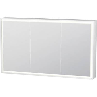 Duravit LC7553000006000 - Duravit L-Cube 47 1/4" X27 1/2" 2 Left 1 Right Hinge 3 Door Led Rectangular Medicine Cabinet In Aluminum