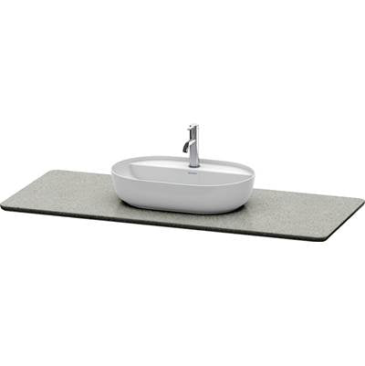 Duravit LU946603333 - Duravit Luv 54 5/8" Quartz Vanity Top In Gray Structure With One Sink Cutout