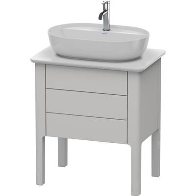 Duravit LU956503939 - Duravit Luv 25 1/8" Wall Mount Two Drawer Single Vanity Cabinet In Satin Matte Nordic White, Sink Sold Separately