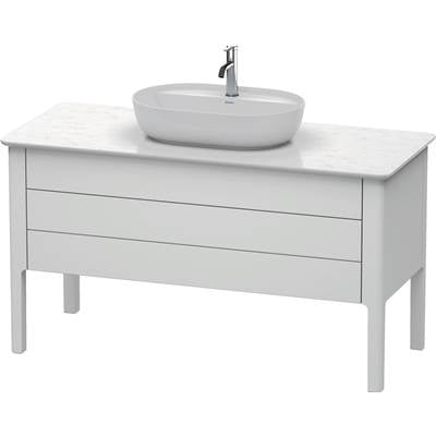 Duravit LU956603636 - Duravit Luv 52 5/8" Wall Mount Two Drawer Single Vanity Cabinet In Satin Matte White, Sink Sold Separately