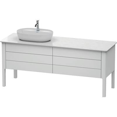 Duravit LU9568L3636 - Duravit Luv 68 1/4" Wall Mount Single Vanity Cabinet In Satin Matte White, Sink Sold Separately