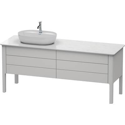 Duravit LU9568L3939 - Duravit Luv 68 1/4" Wall Mount Single Vanity Cabinet In Satin Matte Nordic White, Sink Sold Separately