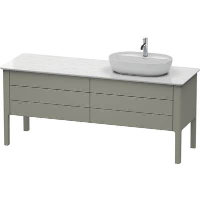 Duravit LU9568R9292 - Duravit Luv 68 1/4" Wall Mount Single Vanity Cabinet In Satin Matte Stone Gray, Sink Sold Separately