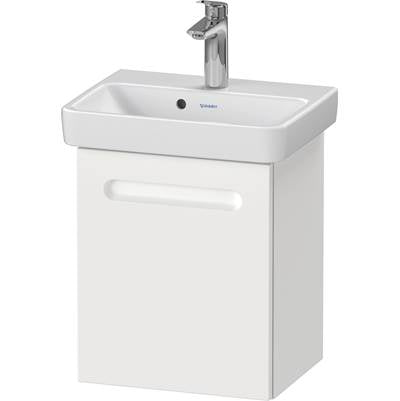 Duravit N14266R18180000 - Duravit No.1 15 3/8" Wall Mount One Door Single Vanity Cabinet In Matte White, Sink Sold Separately