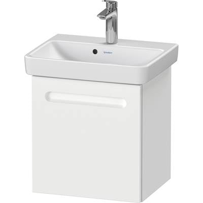 Duravit N14267R18180000 - Duravit No.1 17 3/8" Wall Mount One Door Single Vanity Cabinet In Matte White, Sink Sold Separately