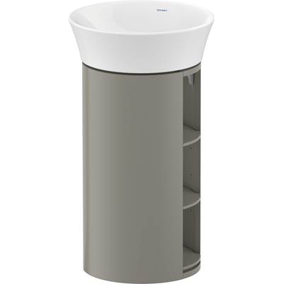 Duravit WT423909292 - Duravit White Tulip 16 1/8" Wall Mount Single Vanity Cabinet In Satin Matte Stone Gray, Sink Sold Separately