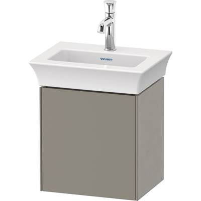 Duravit WT4240L9292 - Duravit White Tulip 15 1/8" Wall Mount One Door Single Vanity Cabinet In Satin Matte Stone Gray, Sink Sold Separately
