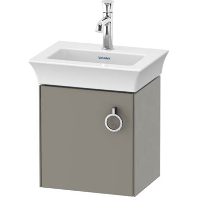 Duravit WT4250L9292 - Duravit White Tulip 15 1/8" Wall Mount One Door Single Vanity Cabinet In Satin Matte Stone Gray, Sink Sold Separately