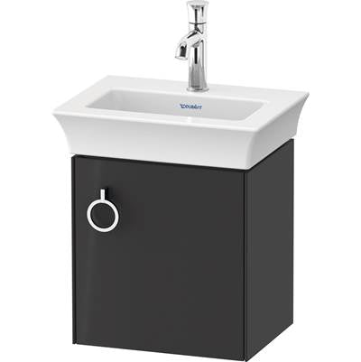 Duravit WT4250RH1H1 - Duravit White Tulip 15 1/8" Wall Mount One Door Single Vanity Cabinet In High Gloss Graphite, Sink Sold Separately