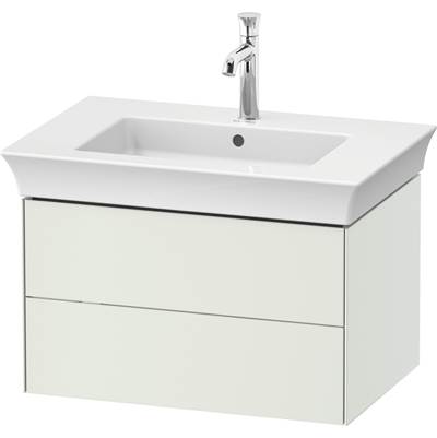 Duravit WT434103636 - Duravit White Tulip 26 7/8" Wall Mount Two Drawer Single Vanity Cabinet In Satin Matte White, Sink Sold Separately
