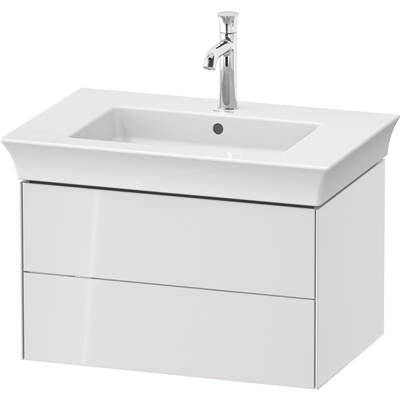 Duravit WT434108585 - Duravit White Tulip 26 7/8" Wall Mount Two Drawer Single Vanity Cabinet In High Gloss White, Sink Sold Separately