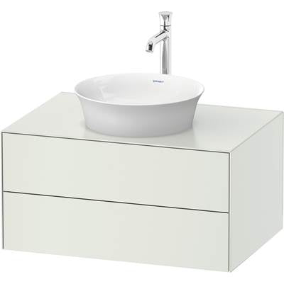 Duravit WT498503636 - Duravit White Tulip 31 1/2" Wall Mount Two Drawer Single Vanity Cabinet In Satin Matte White, Sink Sold Separately