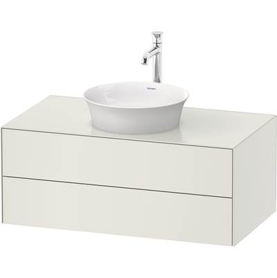 Duravit WT498603636 - Duravit White Tulip 39 3/8" Wall Mount Two Drawer Single Vanity Cabinet In Satin Matte White, Sink Sold Separately