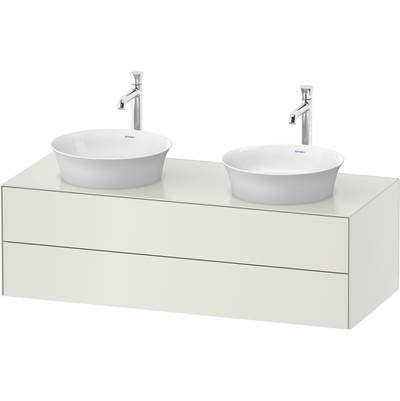Duravit WT4988B3636 - Duravit White Tulip 51 1/8" Wall Mount Two Drawer Double Vanity Cabinet In Satin Matte White, Sink Sold Separately