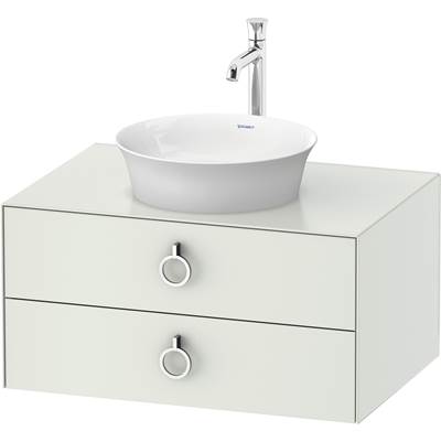 Duravit WT499003636 - Duravit White Tulip 31 1/2" Wall Mount Two Drawer Single Vanity Cabinet In Satin Matte White, Sink Sold Separately