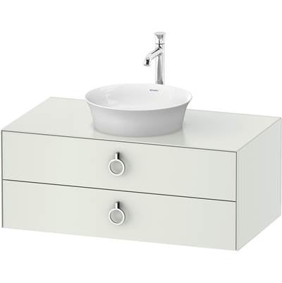 Duravit WT499103636 - Duravit White Tulip 39 3/8" Wall Mount Two Drawer Single Vanity Cabinet In Satin Matte White, Sink Sold Separately
