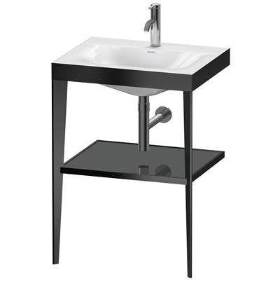 Duravit XV4714OB289 - Duravit Xviu 23 5/8" Console Sink In Matte Black And Black Shelf