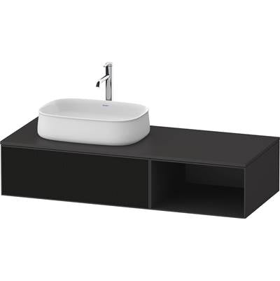 Duravit ZE4818063800000 - Duravit Zencha 51 1/8" Wall Mount One Drawer Single Vanity Cabinet In Black Line Structure, Sink Sold Separately